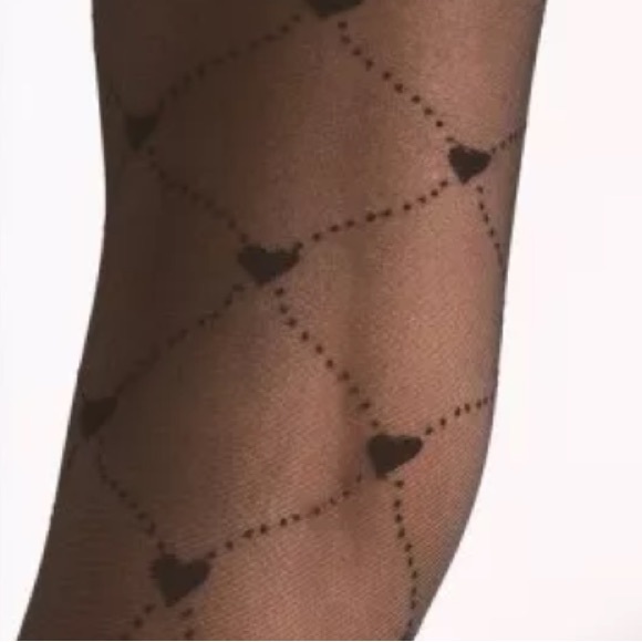 Argyle heart diamond pantyhose stockings black burlesque pantyhose lingerie doll